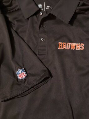 Nike Dri FIT NFL On Field Sideline Polo Brown Mens Large